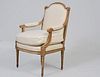 LOUIS XVI STYLE BLEECHED FAUTEUIL