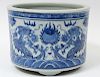 BLUE AND WHITE PORCELAIN JARDINIERE
