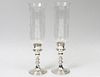 PAIR OF STERLING SILVER CANDLESTICKS