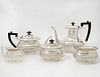 FIVE PIECE SHEFFIELD PLATED TEA AND COFFEE SERVICE