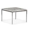 Chrome and Marble Side Table Attributed to Florence Knoll 