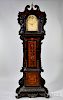 Elaborately Carved and Marquetry Inlaid Chime Clock