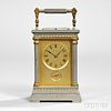 Drocourt Silvered Brass Anglaise Riche Carriage Clock
