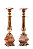 Pair of Italian Carved Wood Candle Prickets
