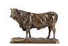 Continental Bronze Sculpture of Bull, 19th C.