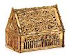 15th Century French Gothic Giltwood Reliquary Box