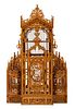 19th C. French Wooden Neo-Gothic Bird Cage