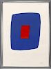 Ellsworth Kelly, "Blue/Red Composition" color