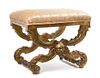 * A Rococo Style Giltwood Bench Height 21 x width 24 x depth 18 inches.