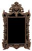 * A European Painted and Parcel Gilt Mirror Height 52 x width 32 inches.