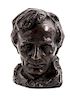 (LINCOLN, ABRAHAM). Bust of Abraham Lincoln by Joanna C. Kendell, 1964, after the Borglum bronze of 1908.