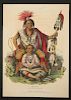 MCKENNEY & HALL CHIEF KEOKUK HAND COLORED LITHOGRAPH