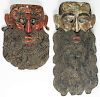 2 Vintage Guerrero Copper Santos Masks