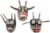 3 Vintage Mexican Christmas Dance Masks