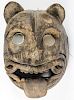 Early 20th C Mexican Festival Tigre Mask