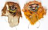2 Vintage Mexican Tastoanes Masks, Guanajuato State