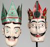 2 Vintage Mexican Festival King Dance Masks