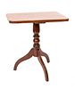 A Mahogany Pedestal Table Height 20 1/5 x width 20 x depth 14 inches.