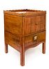 A George III Mahogany Bedside Cabinet Height 30 1/2 x width 21 3/4 x depth 19 inches.