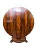 A Regency Rosewood Tilt-Top Breakfast Table Height 28 x diameter 50 inches.