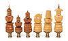 A Collection of Six Lamp Finials