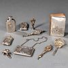 Nine Art Nouveau Silver Accessories