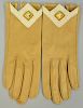 Hermes tan leather woman's gloves.