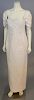 Christian Dior Paris ete 1985 #19201 Printemps cream evening gown, silk with short sleeves, good condition.