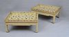 PAIR OF CHINESE STYLE CREAM-PAINTED AND PARCEL-GILT TRAY TOP TABLES, MODERN