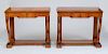 PAIR OF SWEDISH NEOCLASSICAL MAHOGANY CONSOLE TABLES, WITH PAPER LABEL A.J. SÖDERHOLM, ABO