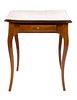A Louis XV Provincial Style Walnut Occasional Table Height 28 x width 33 x depth 24 inches.