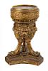 A Continental Giltwood Pedestal Height 34 x width 16 inches.