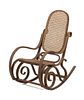 An Italian Thonet Style Bentwood Rocking Chair Height 41 1/2 inches.