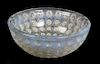 A Lalique Molded and Frosted Glass Bowl Diameter 10 inches.