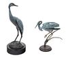 Two Painted Bronze Sculptures Height of taller 9 1/2 inches.