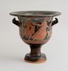 APULIAN STYLE RED FIGURE TWO HANDLED URN, AFTER THE ANTIQUE