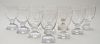 SET OF TEN ENGLISH GLASS WATER GOBLETS