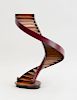 ENGLISH MAHOGANY AND BENTWOOD MODEL OF A SPIRAL STAIRCASE, MODERN