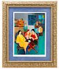 Tarkay Signed Lithograph, "Friends to Confide In"