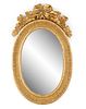 Diminutive Oval Carved Giltwood Mirror, 19th C