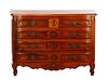Provincial Style Fruitwood Four Drawer Commode