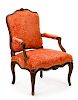 Louis XV Period Carved & Upholstered Fauteuil