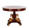 Empire Style Round Mahogany Center Table