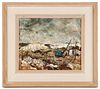 George Feather Lawrence, Sand Dunes Oil, Signed