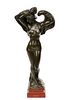 Jef Lambeaux Signed Bronze Nude, "Le Nuit"