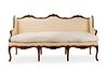 19th C. French Regence Style Walnut Canape or Sofa