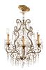 Neoclassical Style Beaded Cage Crystal Chandelier
