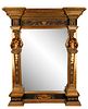Palatial "Pan" Figural Ebonized & Giltwood Mirror