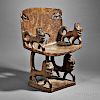 African Carved Wood Chair