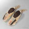 Pair of Beaded Hide Comanche Moccasins